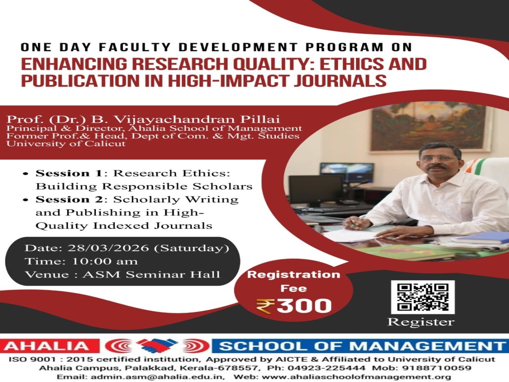 One Day Faculty Development Programme on Enhancing Research Quality ...